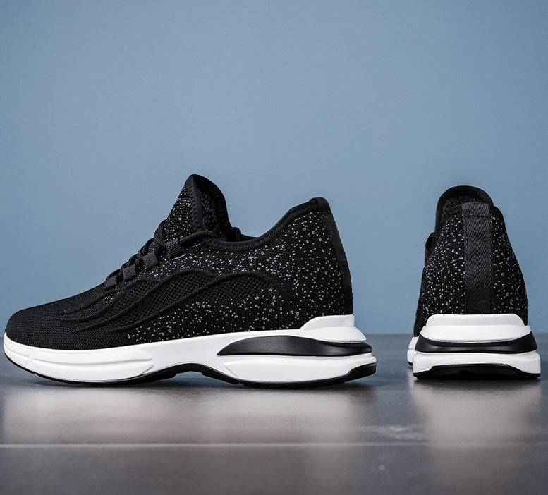 Sommer Sko for Menn med Skjult Hælløft – Pustende Mesh Sneakers med 7 cm Høydeøkning