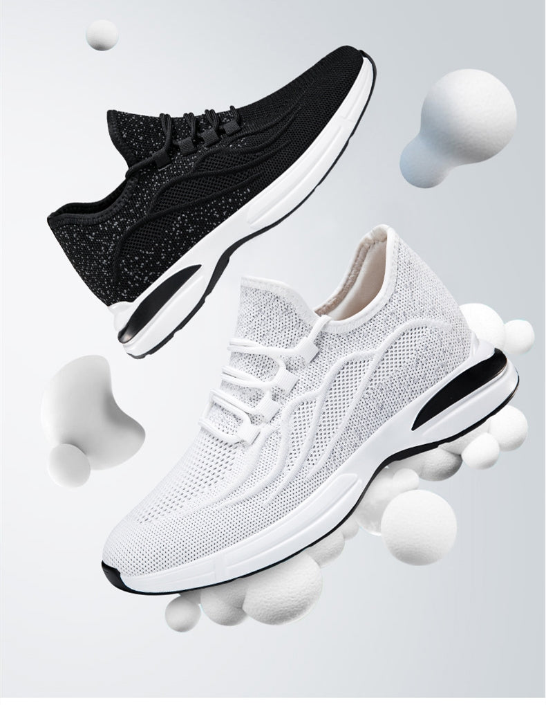Sommer Sko for Menn med Skjult Hælløft – Pustende Mesh Sneakers med 7 cm Høydeøkning