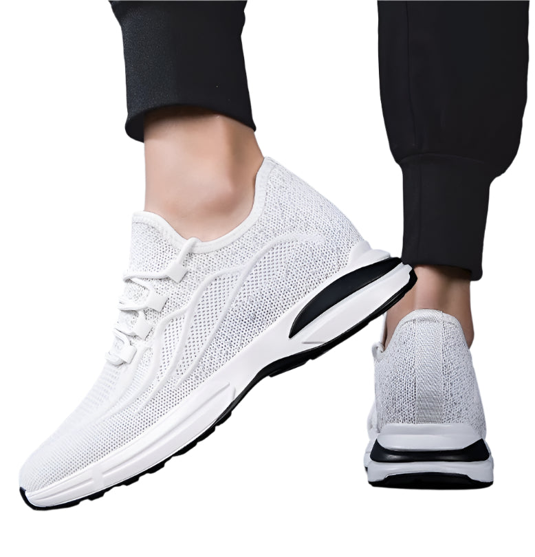 Sommer Sko for Menn med Skjult Hælløft – Pustende Mesh Sneakers med 7 cm Høydeøkning