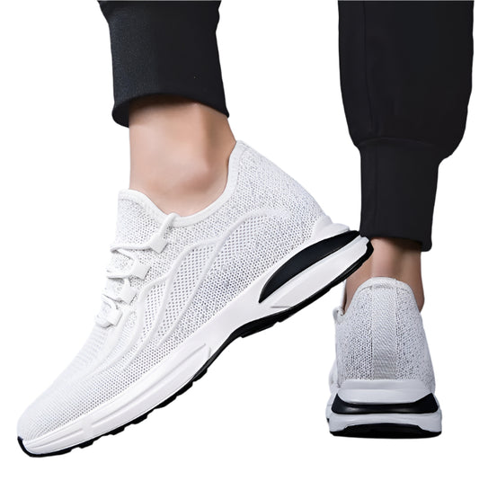 Sommer Sko for Menn med Skjult Hælløft – Pustende Mesh Sneakers med 7 cm Høydeøkning