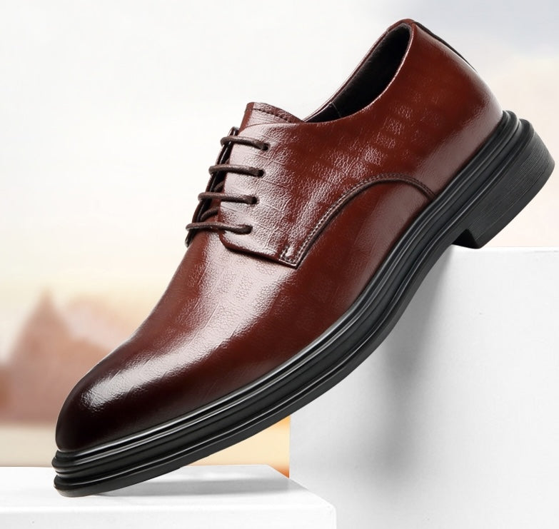 Dressko for Herre med Skjult Hælløft – 3/6/8 cm | Klassiske Oxfords for Formelle Anledninger