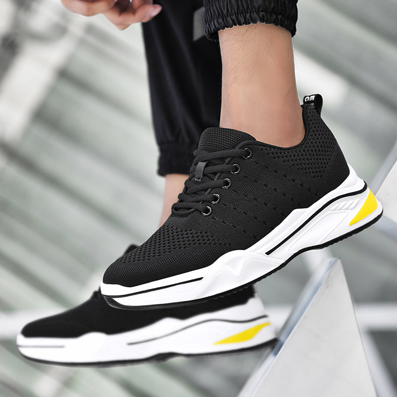 Herresko med høydeøkning | Elegante høydeforhøyende sko 6 cm – Sort og Grå