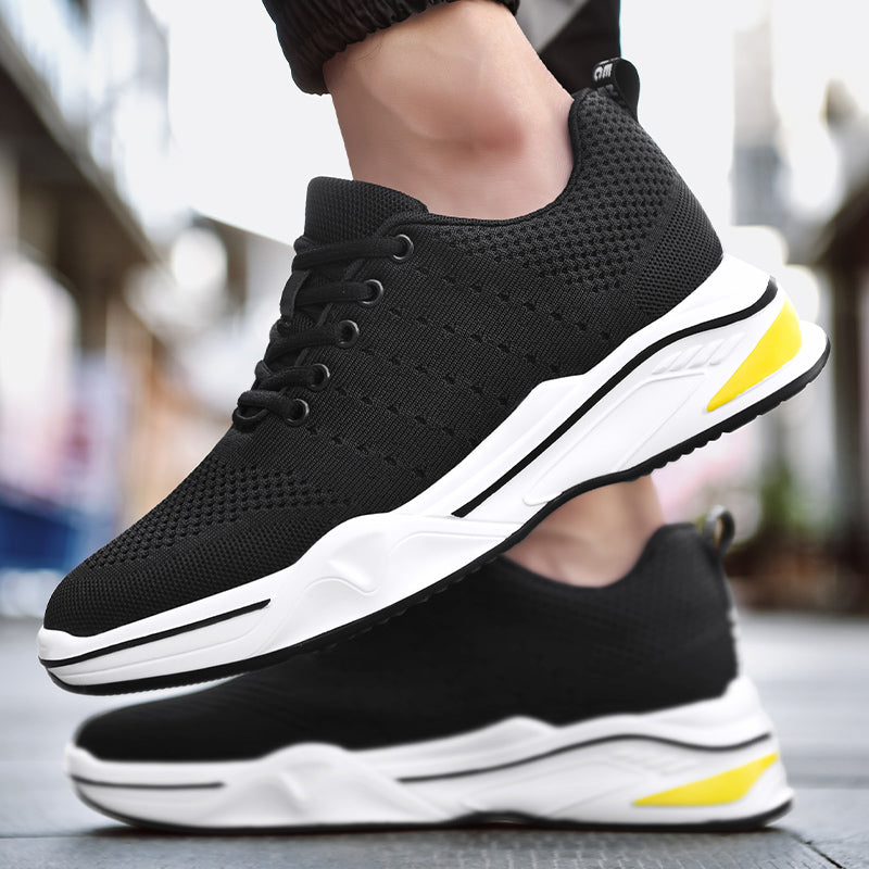 Herresko med høydeøkning | Elegante høydeforhøyende sko 6 cm – Sort og Grå