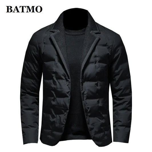 Herre Dunjakke i Blazer-stil – 90% Hvit Andedun | Tykk & Varm Vinterjakke 2024