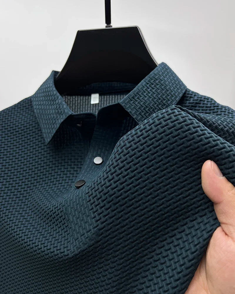 Kortermet Polo T-skjorte for Herre – Sommerlig, Pustende og Business Casual (M–4XL)