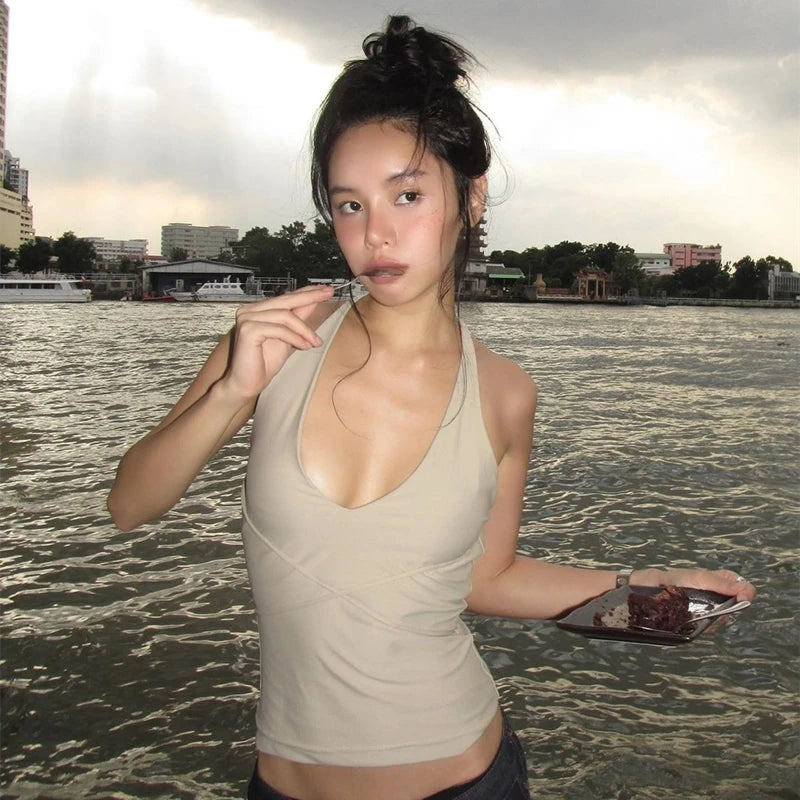 Trendy Halterneck Tanktop – Sexy & Komfortabel Sommerstil