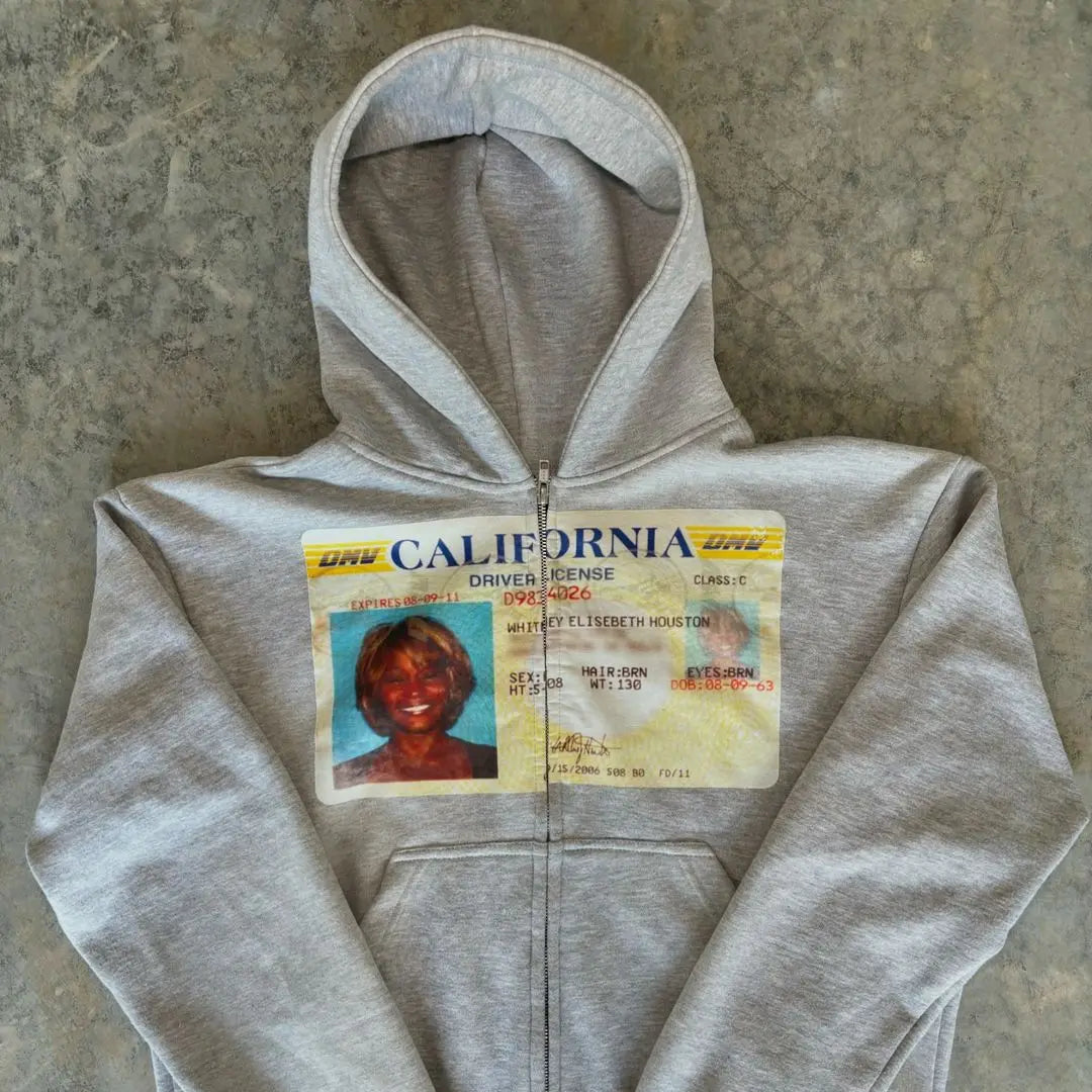 Hoodie for Dame – Flerfarget Hettegenser med Glidelås | Løs, Streetwear-inspirert & Trendy til Høst og Vinter