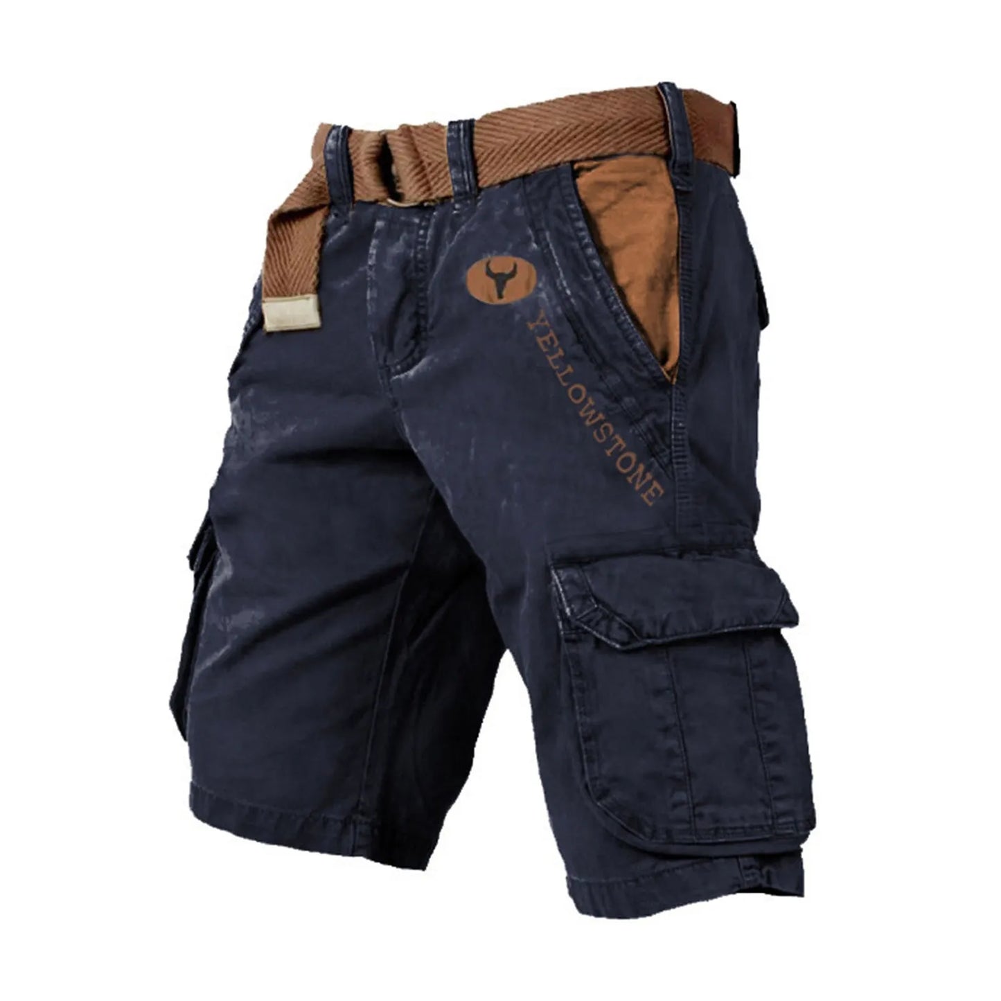 Retro Herreshorts med Lommer – Komfortable 5/4 Sporty Cargo Shorts til Sommer og Fritid