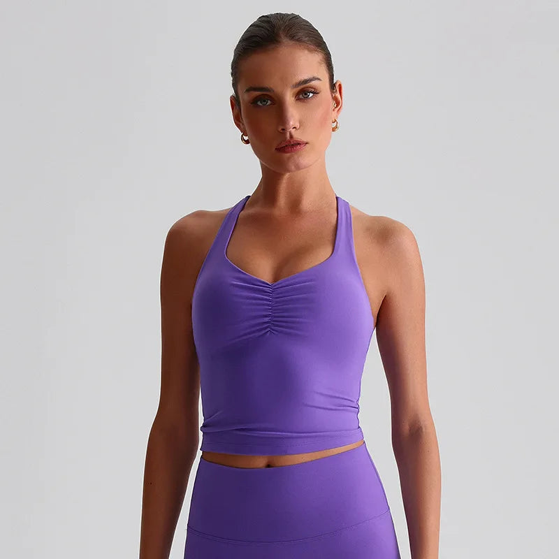 Treningssinglet med kryssrygg – Sports-BH med høy støtte og integrerte innlegg