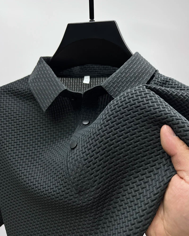 Kortermet Polo T-skjorte for Herre – Sommerlig, Pustende og Business Casual (M–4XL)