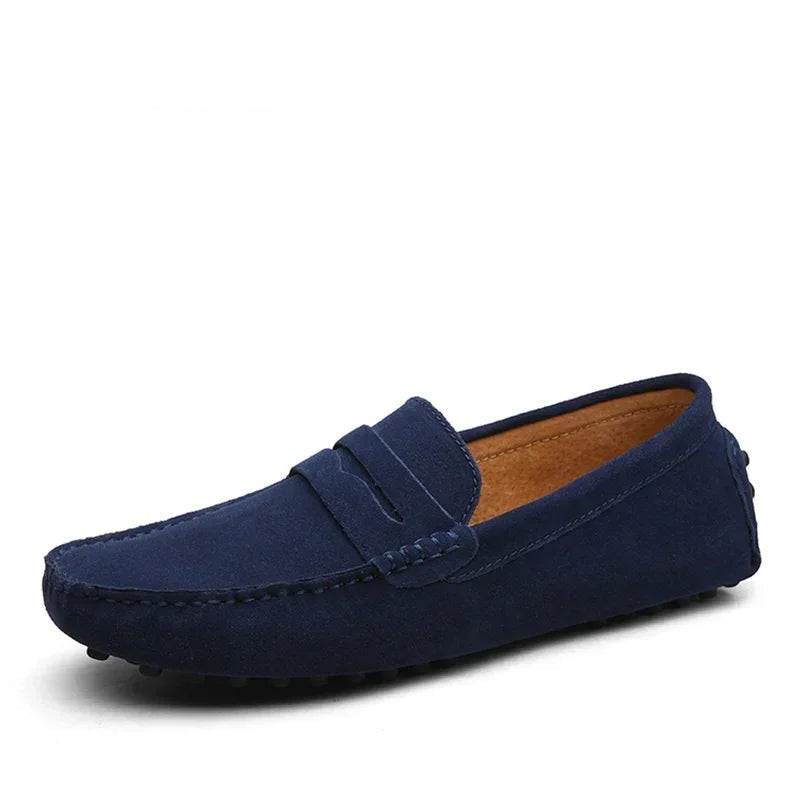 Herresko i Ekte Skinn – Komfortable Mokasiner i Størrelse Opptil 49, Slip-On og Perfekte til Fritid eller Bilkjøring
