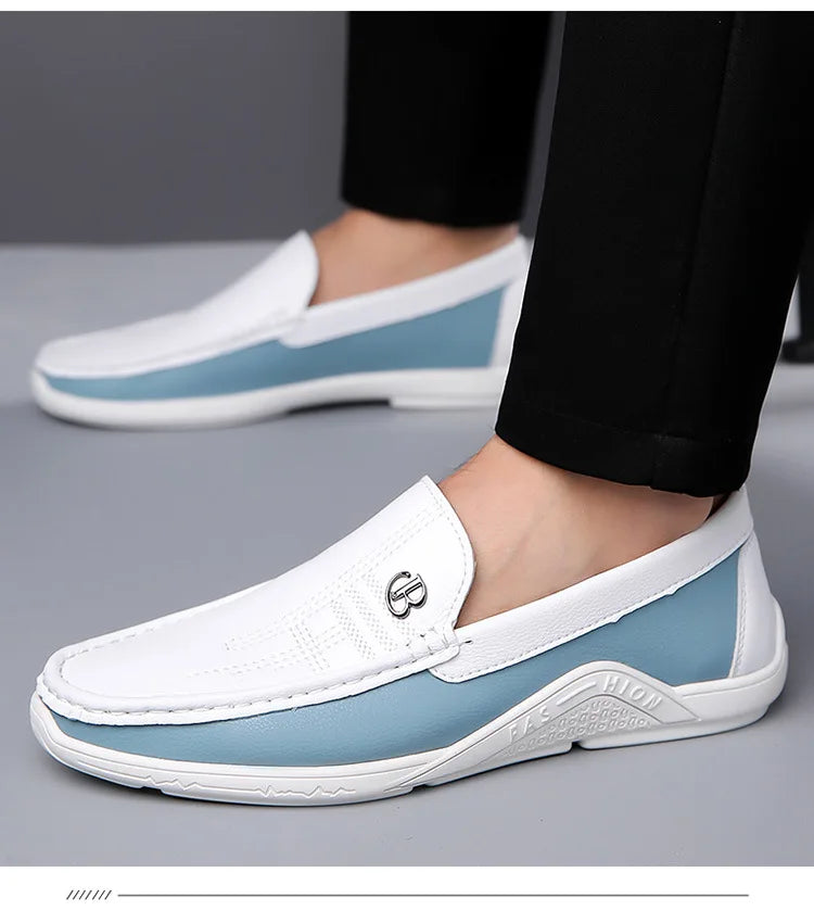 Herresko i Ekte Skinn – Klassiske Slip-on Loafers til Business og Hverdag