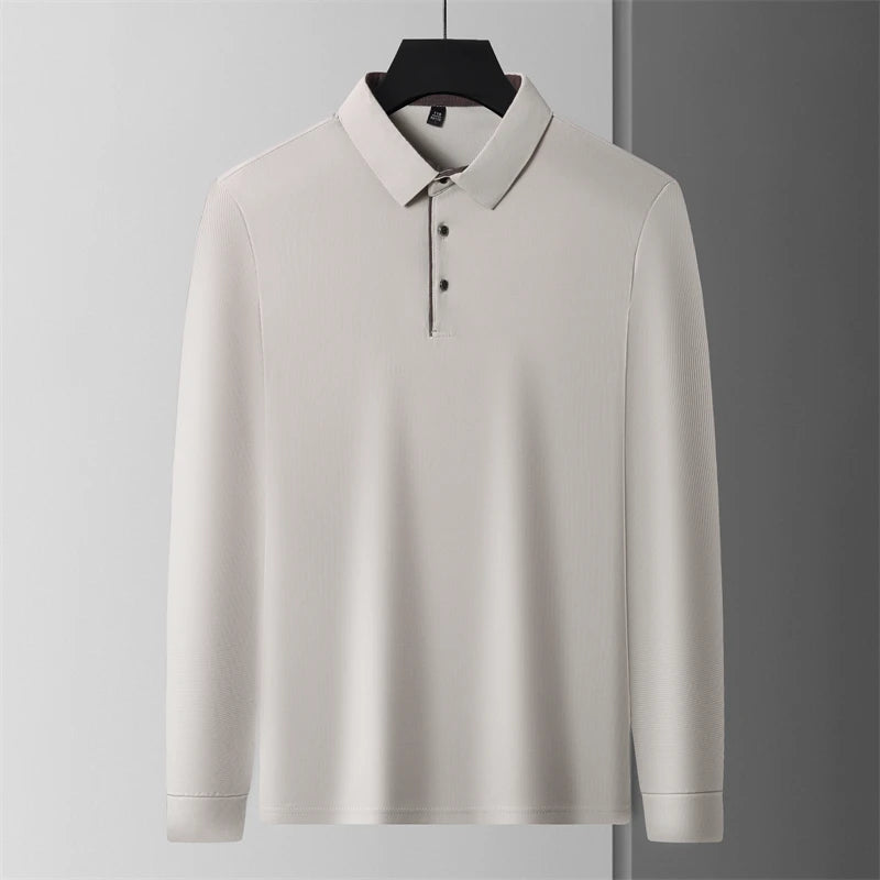 Herre Langermet Polo – Business Casual, Komfortabel & Allsidig