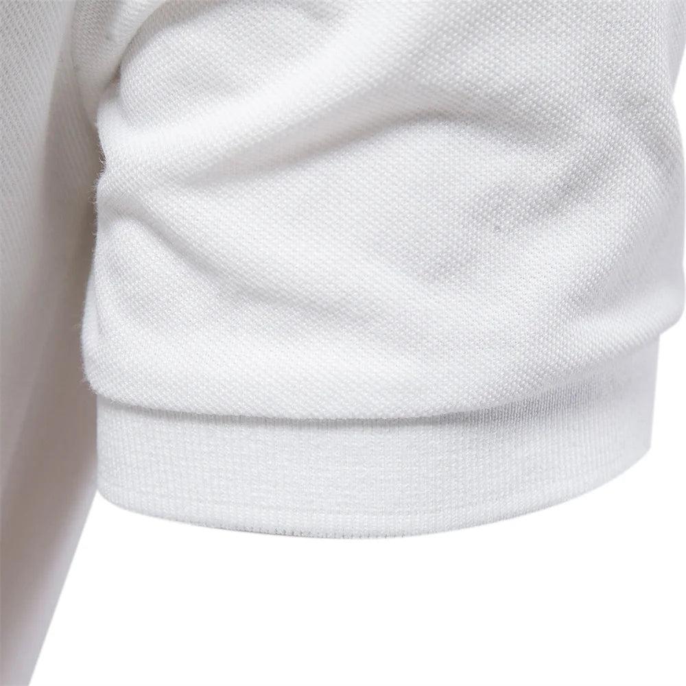 Klassisk Pique Polo for Herre – Kortermet i Bomull, Ensfarget og Perfekt til Sommeren