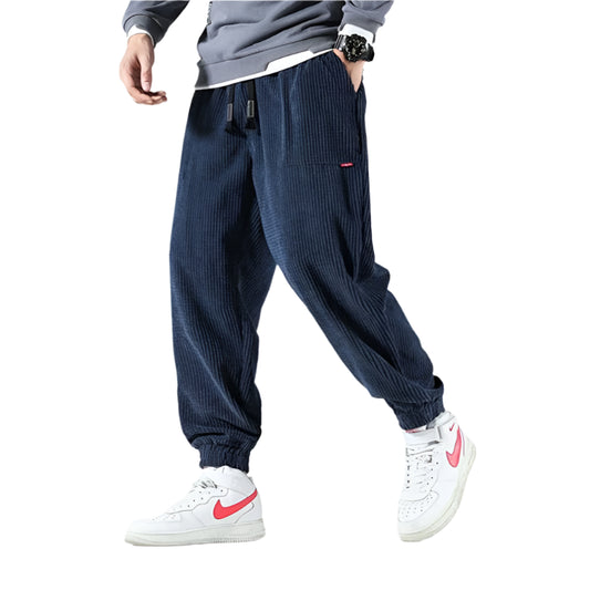 Trendy Cordfløyelsbukser for Herre – Løse og Komfortable Bukser til Høst og Vinter