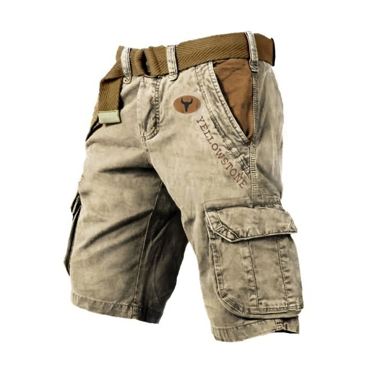 Retro Herreshorts med Lommer – Komfortable 5/4 Sporty Cargo Shorts til Sommer og Fritid