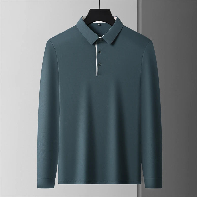 Herre Langermet Polo – Business Casual, Komfortabel & Allsidig