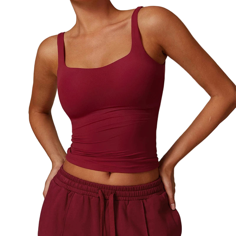 Sports-BH & Treningssinglet for Dame – Kvadratisk utringning og tettsittende passform