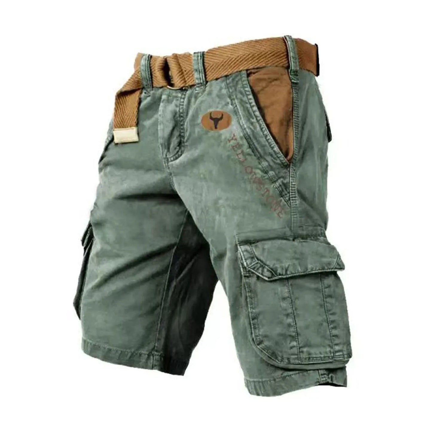 Retro Herreshorts med Lommer – Komfortable 5/4 Sporty Cargo Shorts til Sommer og Fritid