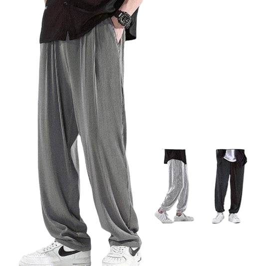 Sommerbukser for Herre i Ice Silk – Lette og Vide Bukser med Premium Kvalitet