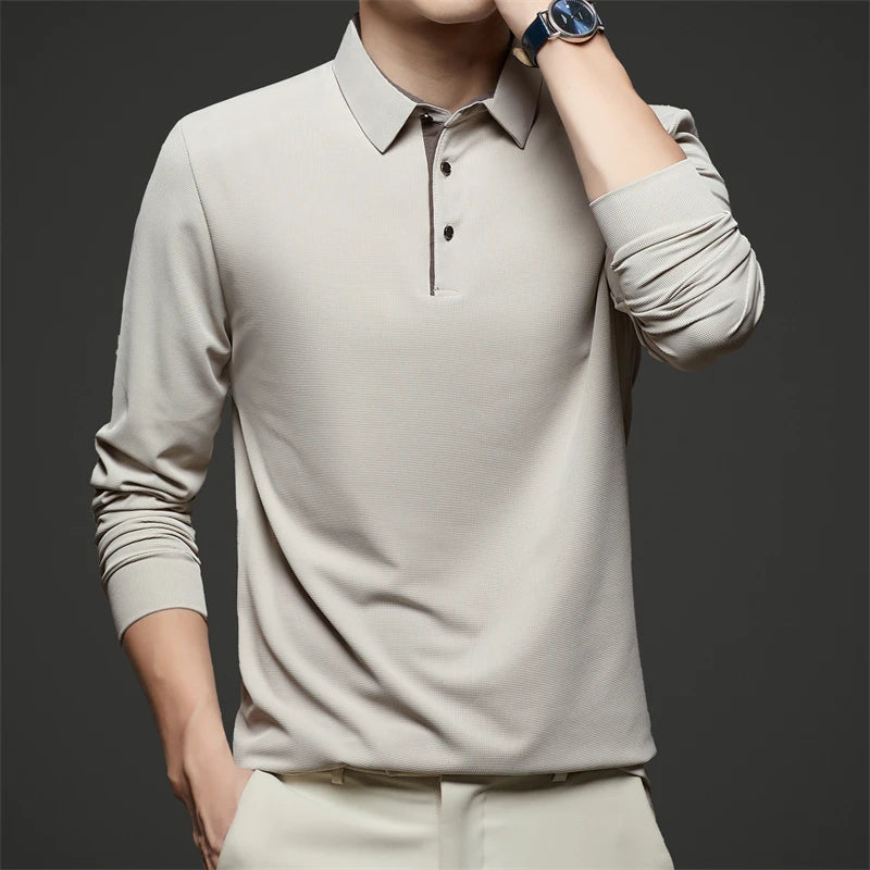 Herre Langermet Polo – Business Casual, Komfortabel & Allsidig