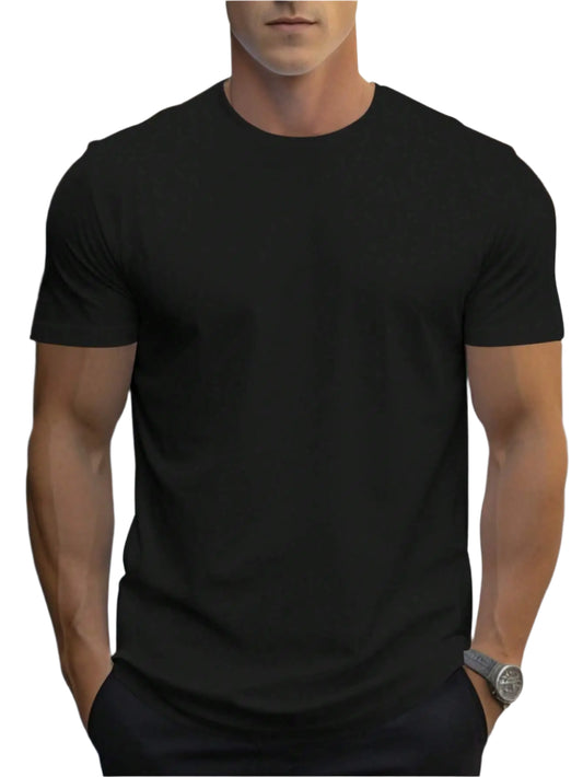 Oversized T-skjorte for Herre – Streetwear i Bomull med Print, Kort Erm og Løs Passform