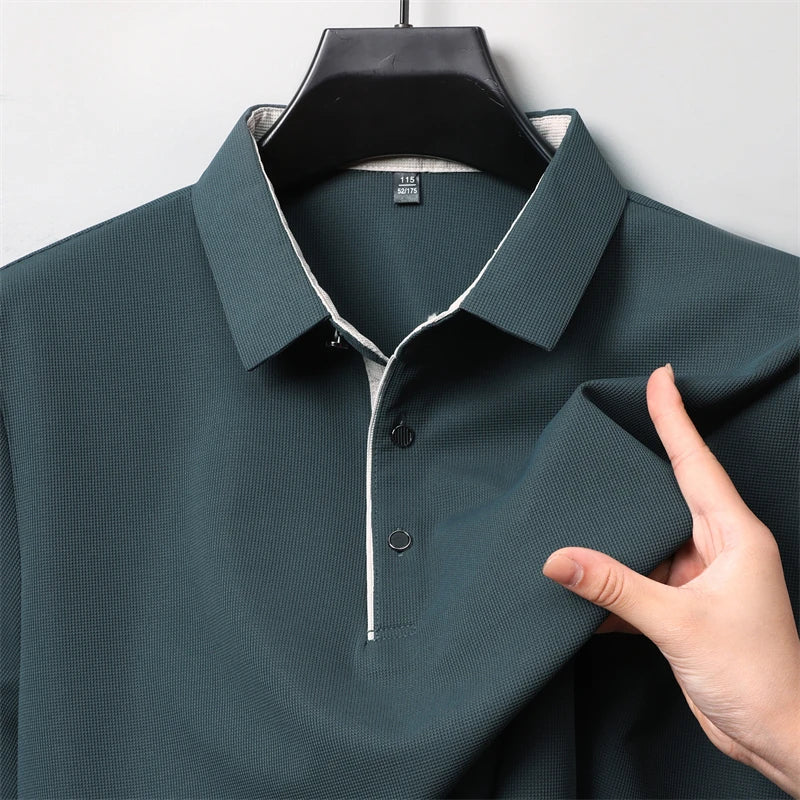 Herre Langermet Polo – Business Casual, Komfortabel & Allsidig