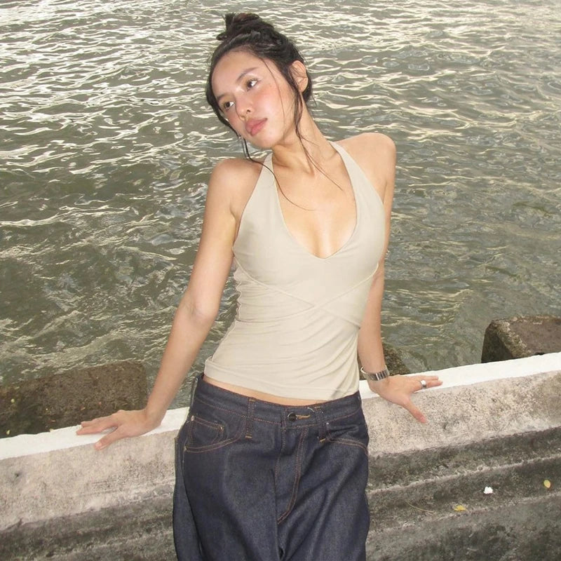 Trendy Halterneck Tanktop – Sexy & Komfortabel Sommerstil