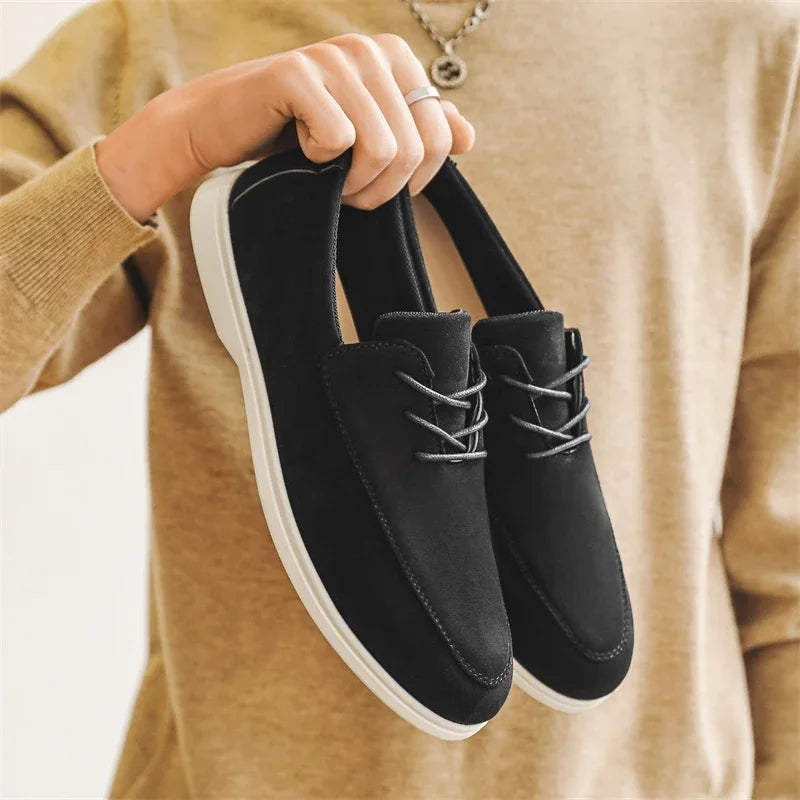 Stilrene Semskede Herresko – Komfortable Slip-on Loafers for Hverdag og Kjøring