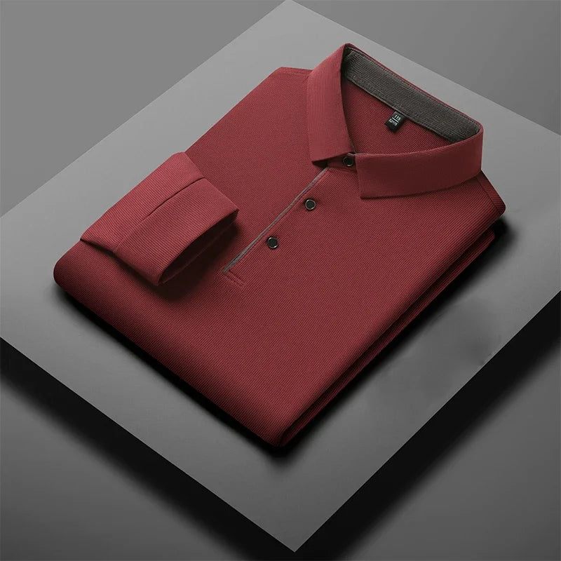 Herre Langermet Polo – Business Casual, Komfortabel & Allsidig