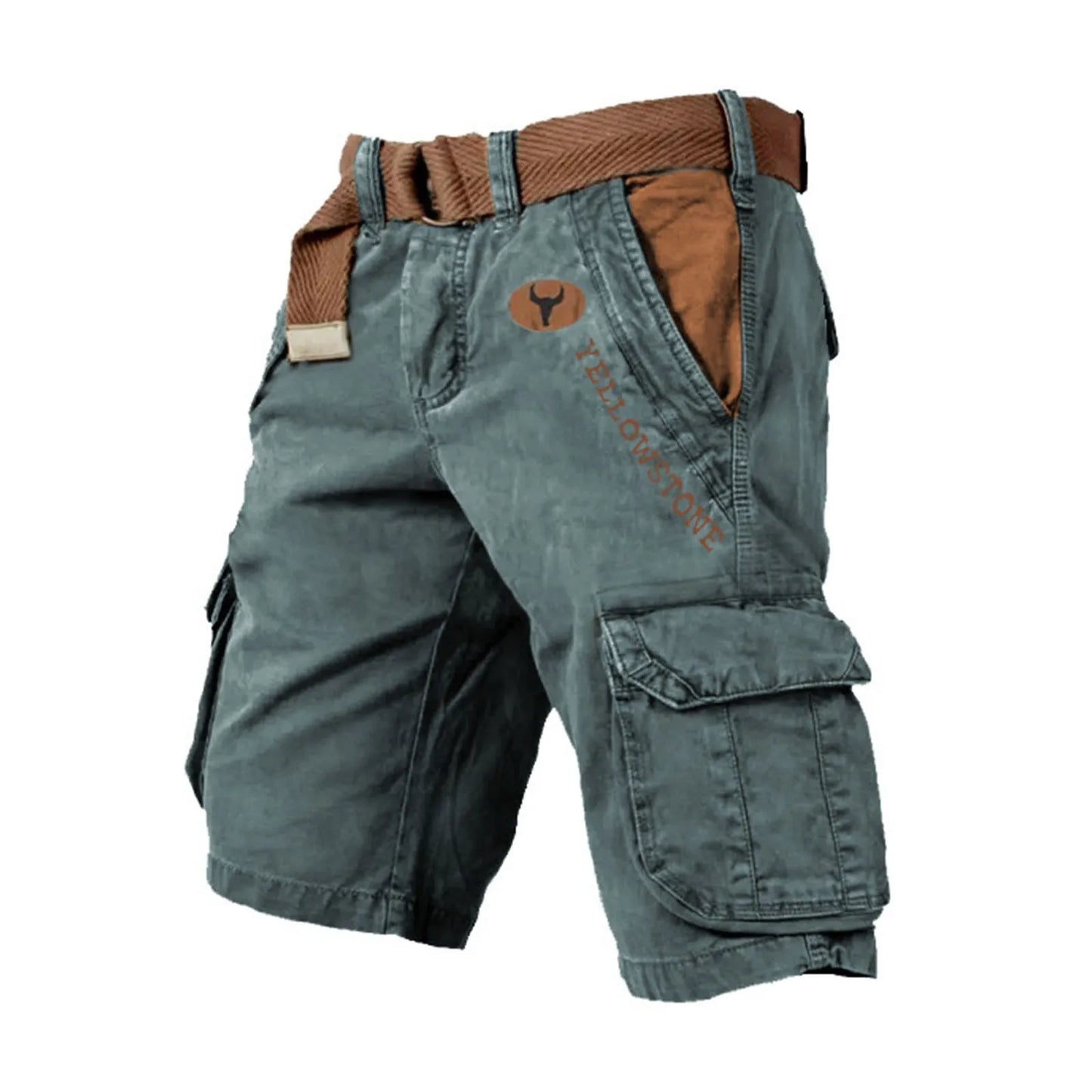 Retro Herreshorts med Lommer – Komfortable 5/4 Sporty Cargo Shorts til Sommer og Fritid