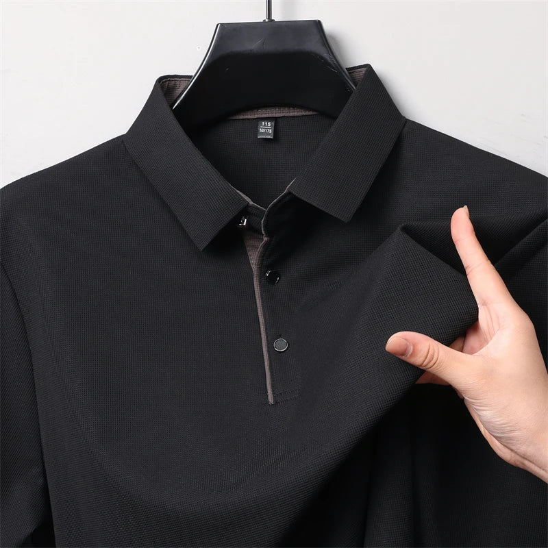 Herre Langermet Polo – Business Casual, Komfortabel & Allsidig