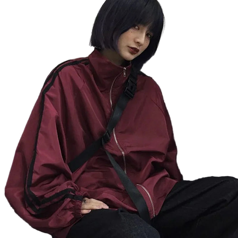 Oversized Vindjakke for Dame – Koreansk BF-stil | Lett, Trendy & Solbeskyttende Streetwear til Vår og Høst