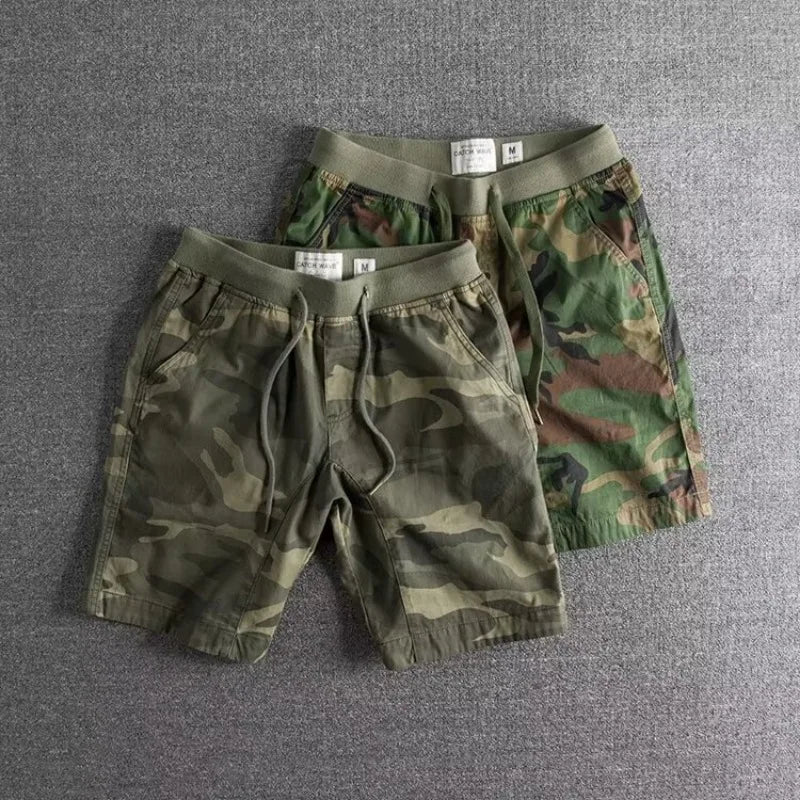 Taktiske Cargoshorts for Herre – Sommerlige Treningsshorts med Kamuflasjemønster