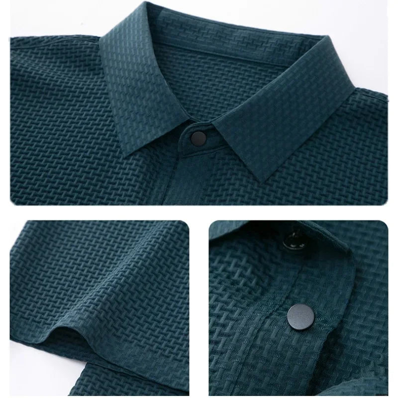 Kortermet Polo T-skjorte for Herre – Sommerlig, Pustende og Business Casual (M–4XL)