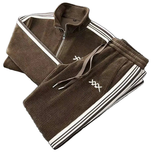 Herre Joggedress – To-delt Sett med Cardiganjakke & Sweatpants | Varm & Sporty Høst/Vinter