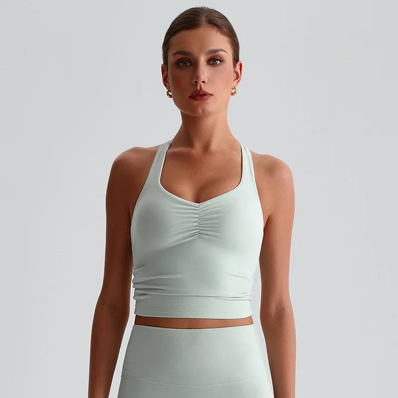 Treningssinglet med kryssrygg – Sports-BH med høy støtte og integrerte innlegg