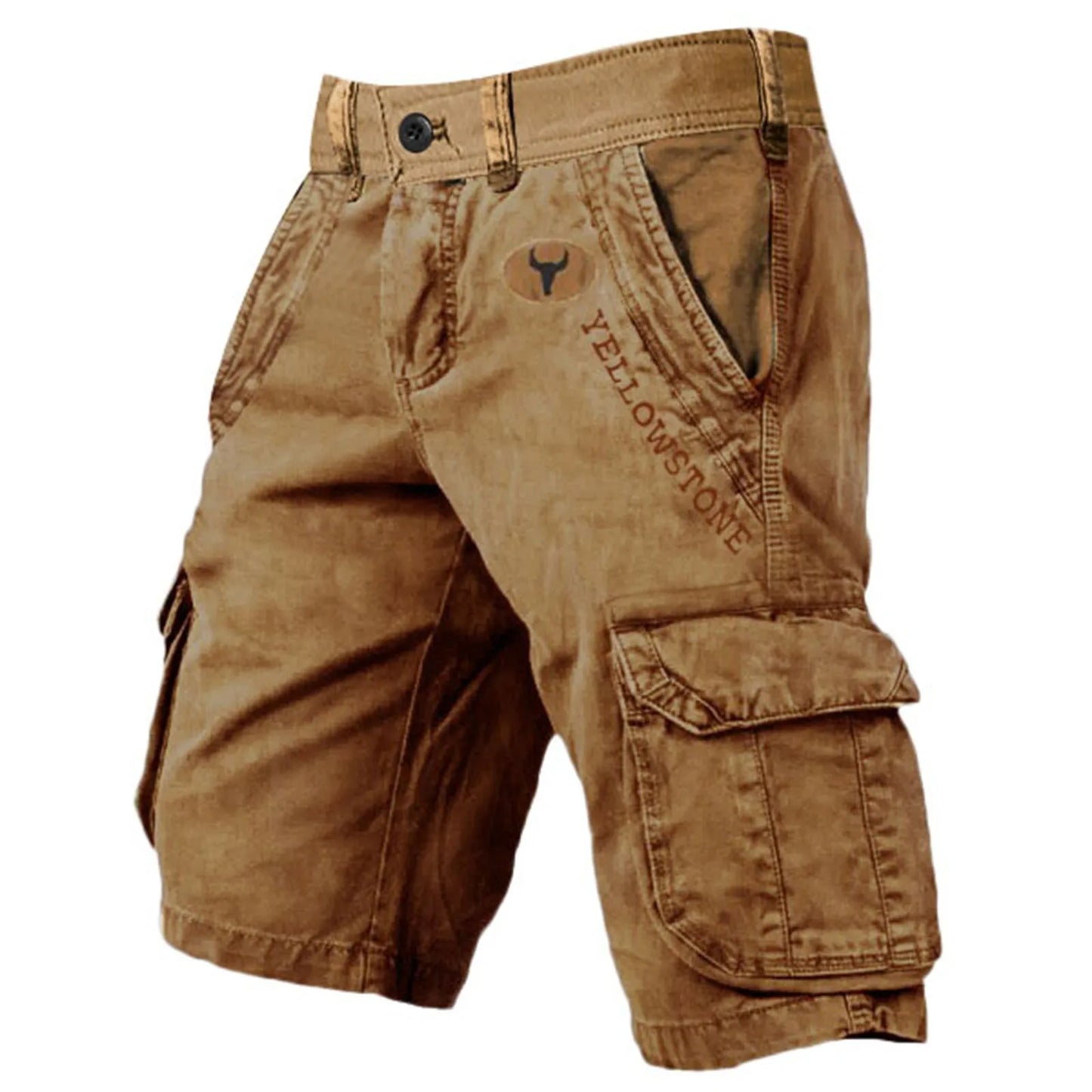 Retro Herreshorts med Lommer – Komfortable 5/4 Sporty Cargo Shorts til Sommer og Fritid