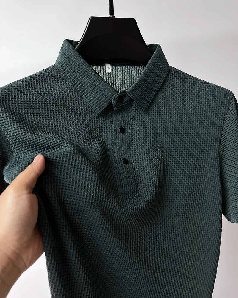 Kortermet Polo T-skjorte for Herre – Sommerlig, Pustende og Business Casual (M–4XL)