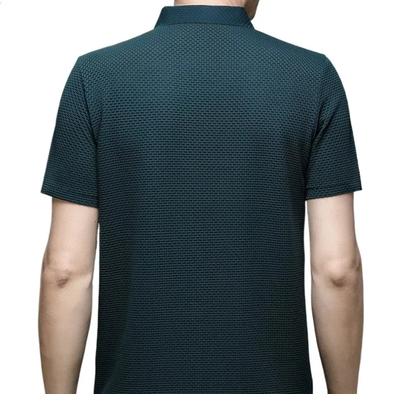 Kortermet Polo T-skjorte for Herre – Sommerlig, Pustende og Business Casual (M–4XL)