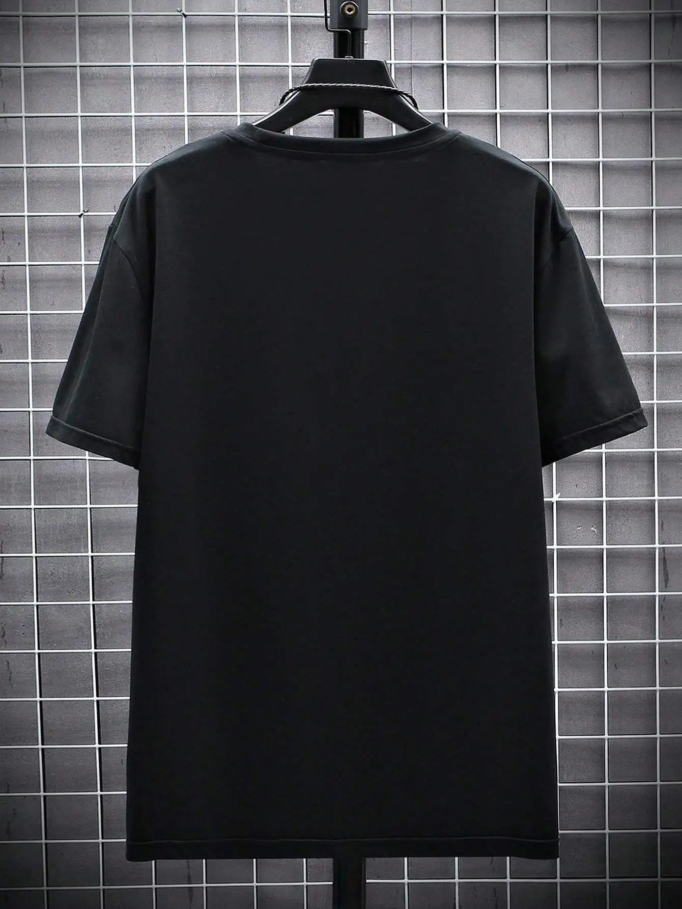 Oversized T-skjorte for Herre – Streetwear i Bomull med Print, Kort Erm og Løs Passform