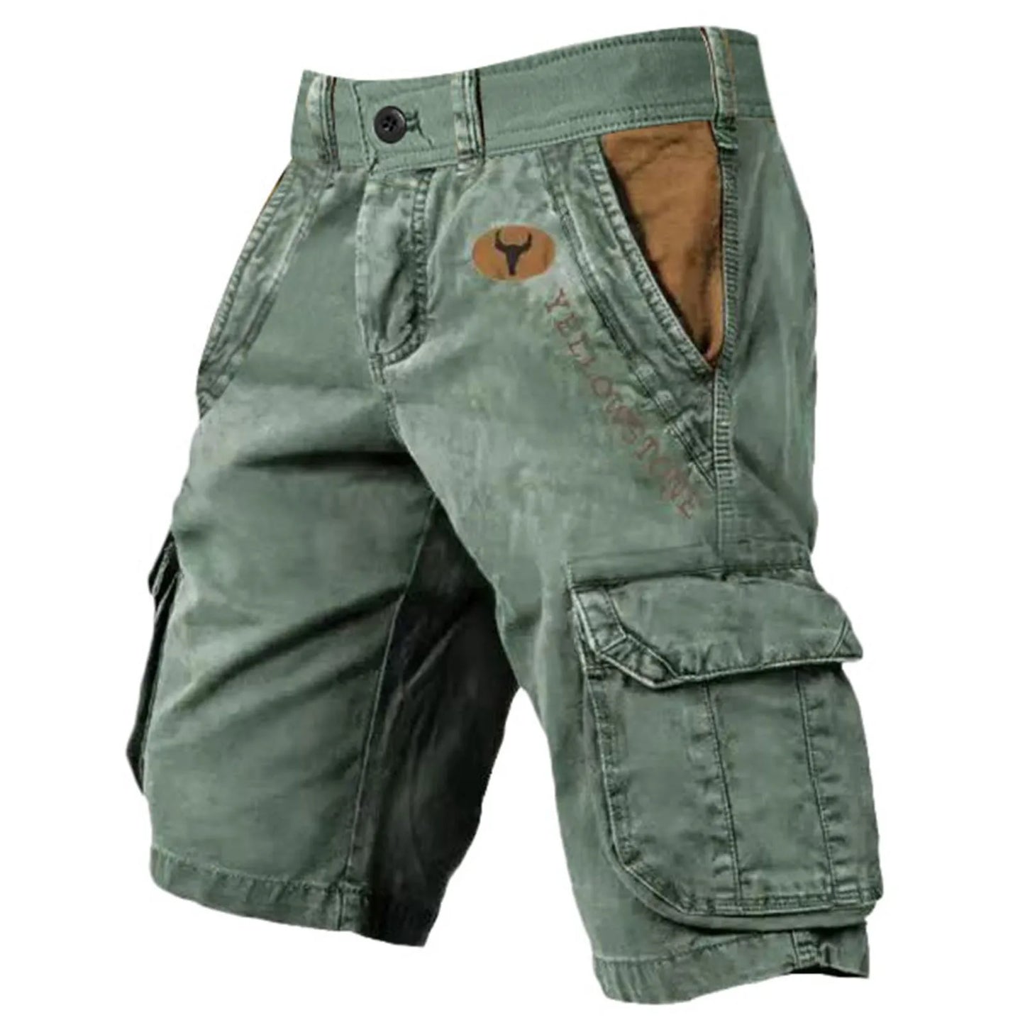 Retro Herreshorts med Lommer – Komfortable 5/4 Sporty Cargo Shorts til Sommer og Fritid