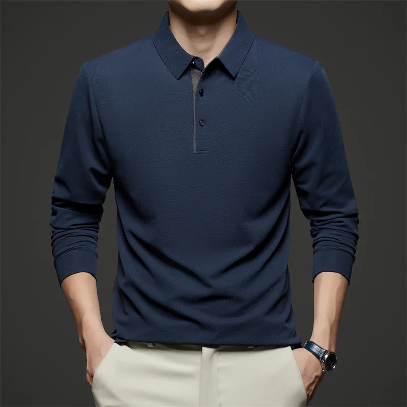 Herre Langermet Polo – Business Casual, Komfortabel & Allsidig