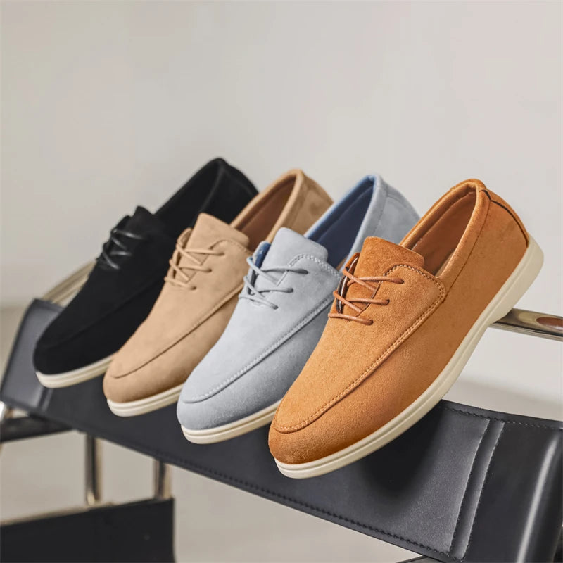 Stilrene Semskede Herresko – Komfortable Slip-on Loafers for Hverdag og Kjøring