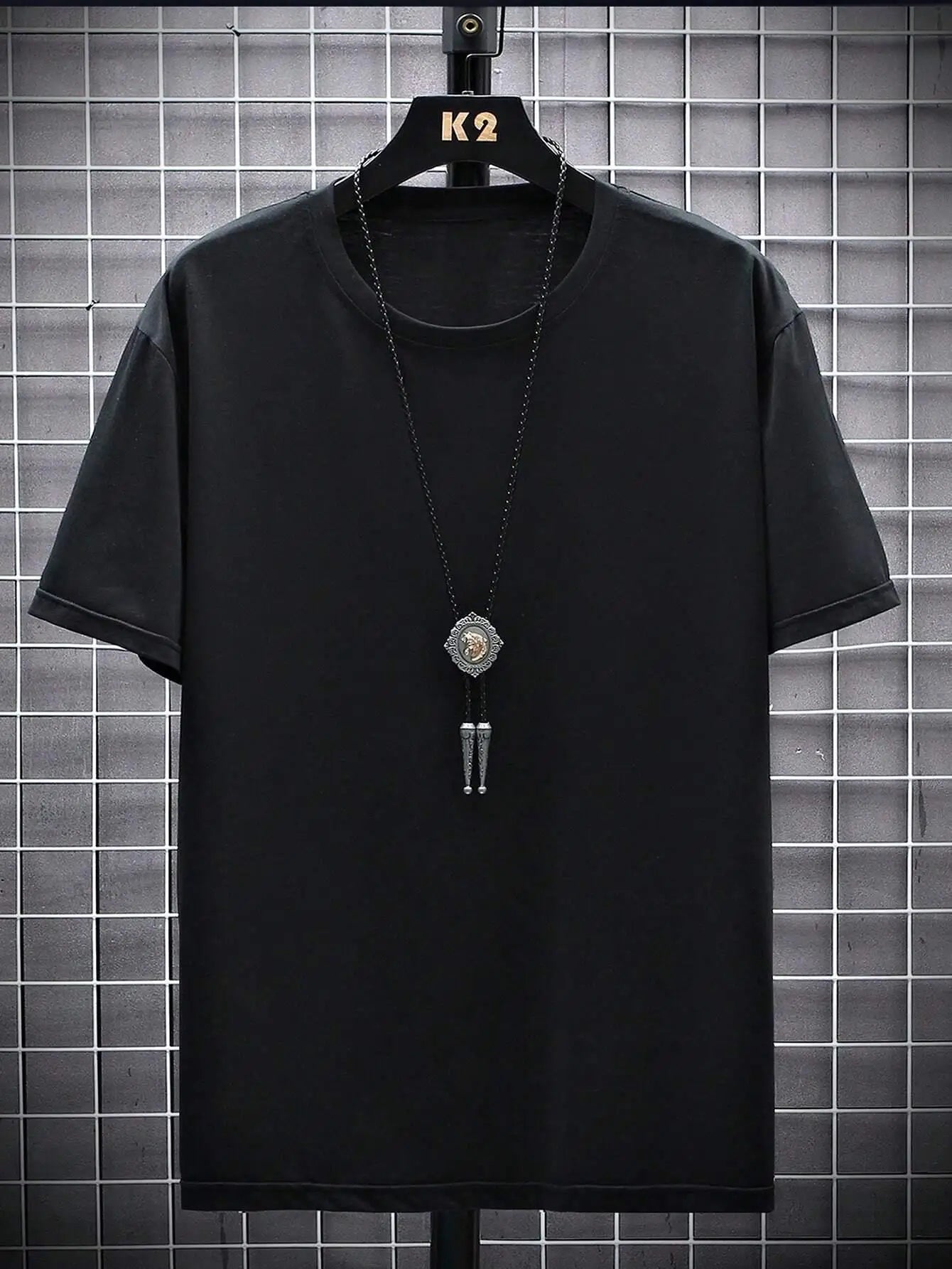 Oversized T-skjorte for Herre – Streetwear i Bomull med Print, Kort Erm og Løs Passform