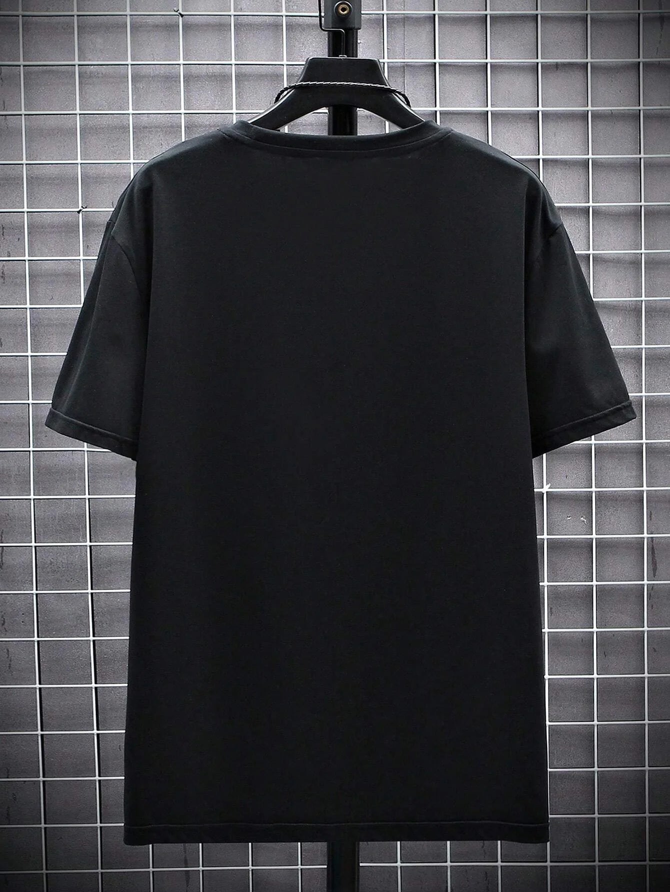Oversized T-skjorte for Herre – Streetwear i Bomull med Print, Kort Erm og Løs Passform