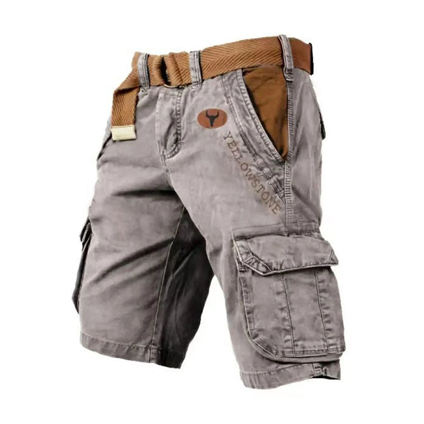 Retro Herreshorts med Lommer – Komfortable 5/4 Sporty Cargo Shorts til Sommer og Fritid