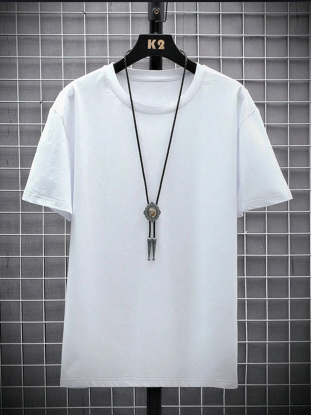 Oversized T-skjorte for Herre – Streetwear i Bomull med Print, Kort Erm og Løs Passform