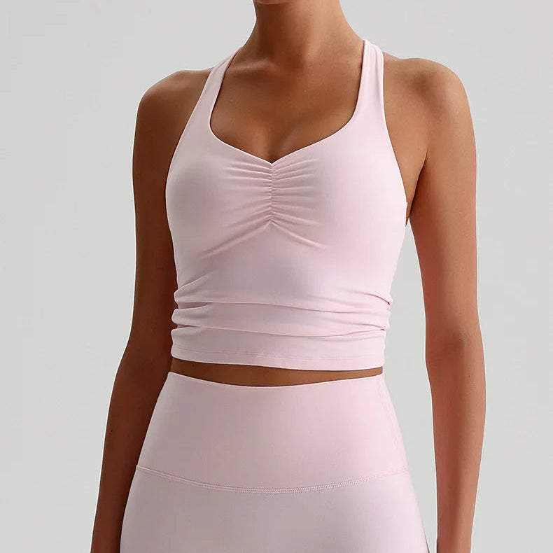 Treningssinglet med kryssrygg – Sports-BH med høy støtte og integrerte innlegg