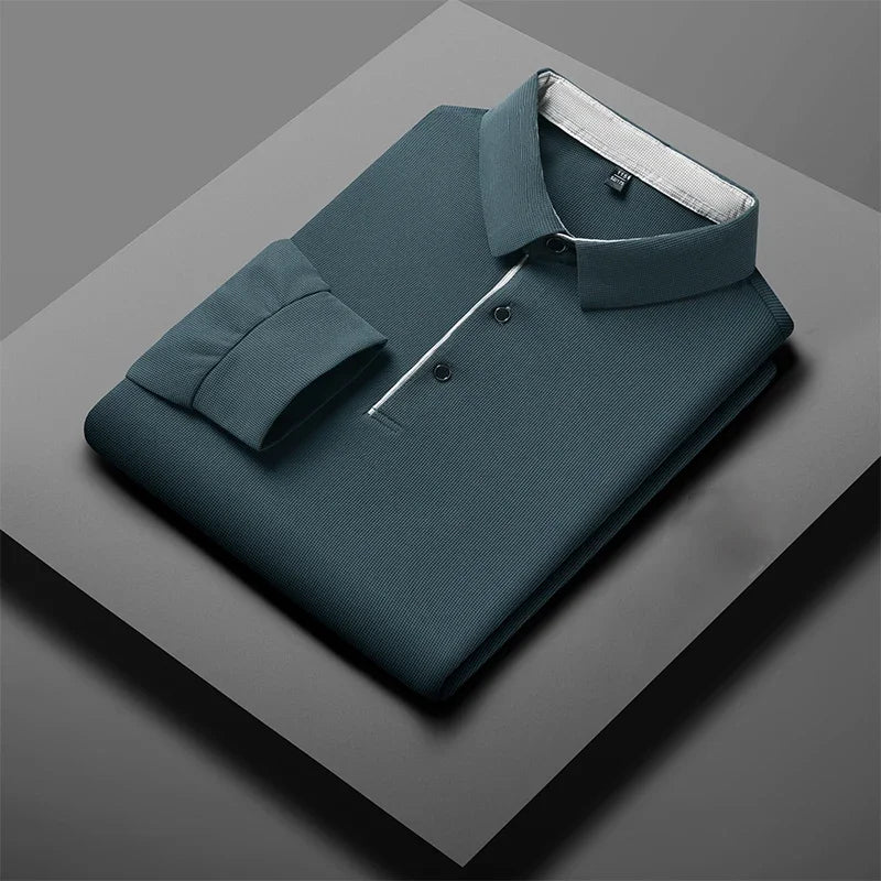Herre Langermet Polo – Business Casual, Komfortabel & Allsidig
